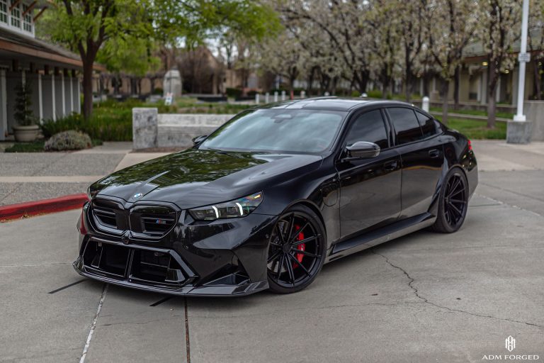 BMW M5 G90 on the ADM Forged PF104 Performance Series forged monoblock in the Matte Black finish.