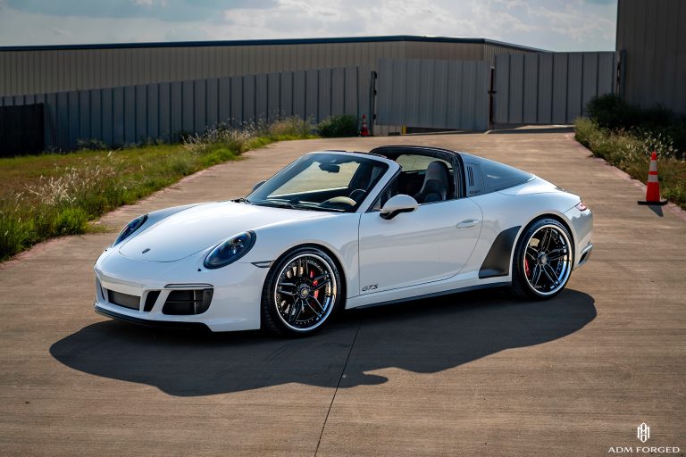 Porsche 911 Targa 4S 991.2 on the ADM Forged PF302 Performance Series on the Gloss Black with Polished lip finish.